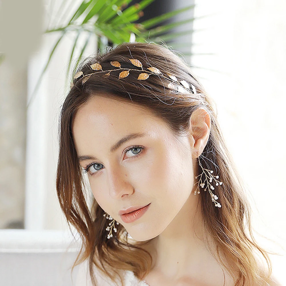 

Beautiful Bridal Headwear Women Hair Accessories Leaves Headb Wedding Headdress Stylish Delicate Design Matching Hairstyles