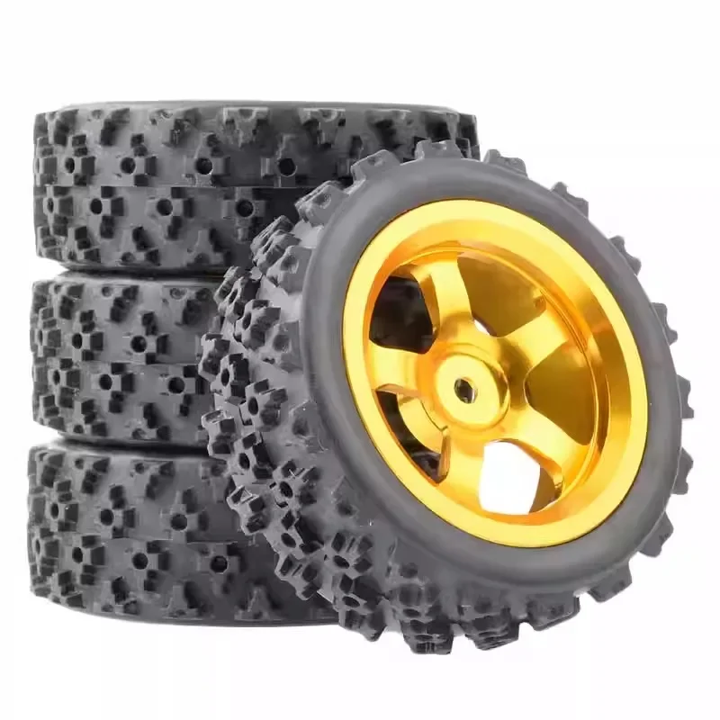 1/10 RC Racing Car Wheels Rally Tyre & On Road Tires 12mm Hex for Tamiya XV01 XV02 TA06 TT01 TT02 PTG2 144001 A959 HPI