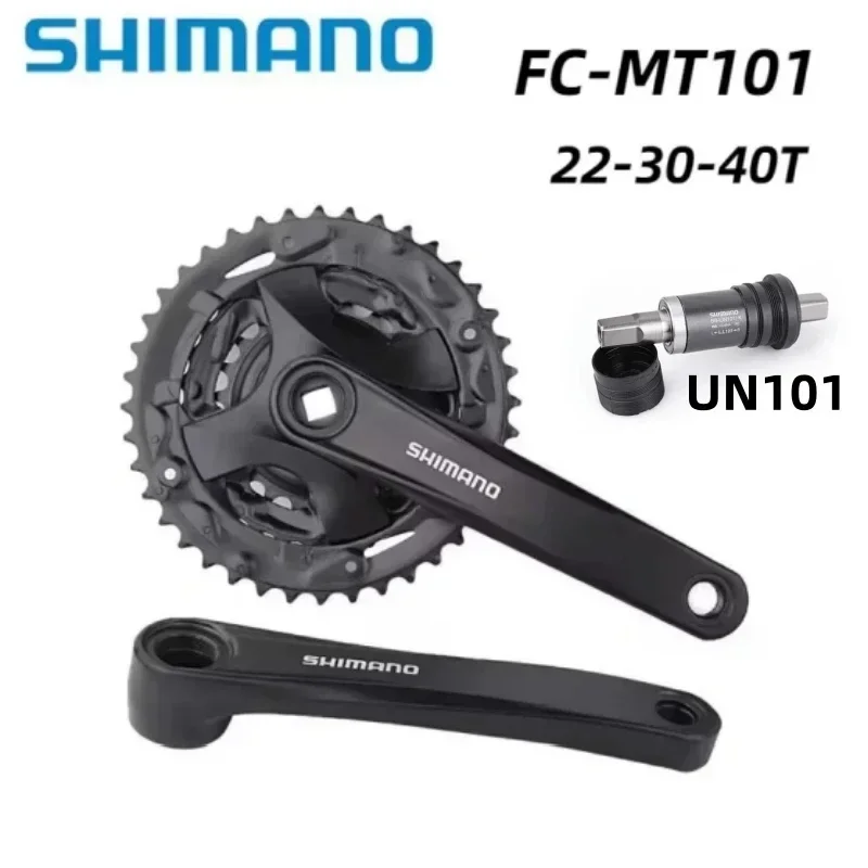 Shimano ALIVIO FC-MT101 Mountain Bike Bicycle Crankset 3×9 Speed 170mm 40T 36T With Shimano Square Hole 122.5 Bottom Bracket