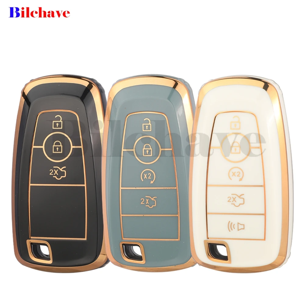 

Jingyuqin 3/4/5 кнопки новый чехол для дистанционного ключа из ТПУ для Ford F150 F250 F350 Focus Mondeo Edge Explorer удаленный автомобильный аксессуар