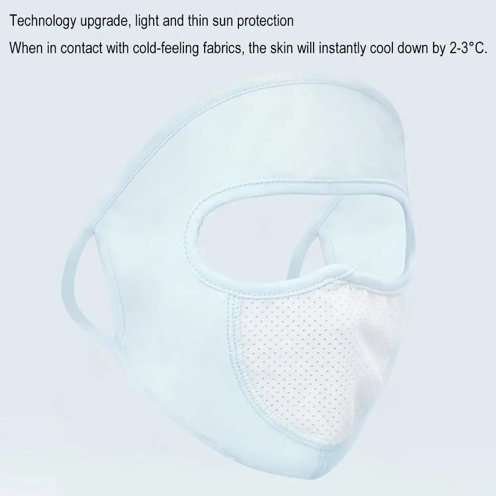 Máscara de protección solar de seda de hielo para mujer y niña, mascarilla facial Anti-UV para deportes al aire libre, ciclismo transpirable, cubierta facial antipolvo, mascarilla colgante para la oreja