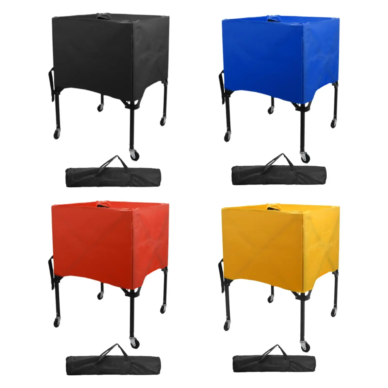 

Large Capacity Sports Ball Cart Foldable Rolling Storage Holder for Basketball Soccer Volleyball Teams