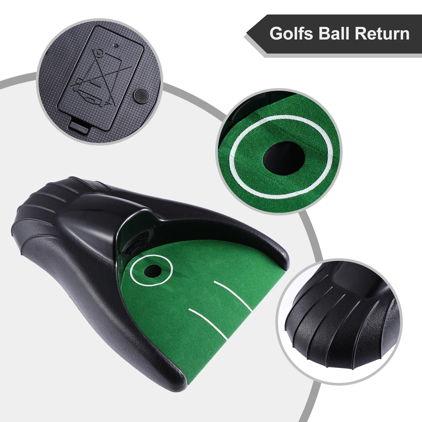 

Golf Ball Returner Auto Putt Machine Parabolic Curve Design Full Automatic Putting Cup For Indoor Outdoor Golf Practice