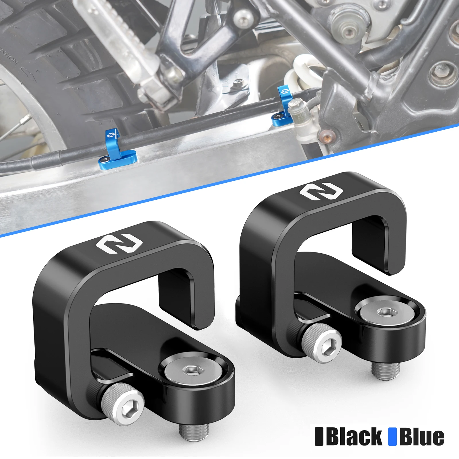 Motorcycle Rear Brake Hose Guide Clamps for Suzuki DR650SE 2001-2026 DL650 04-06 DL1000 02-09 DR-Z250 01-07 DR-Z400 2000-2004
