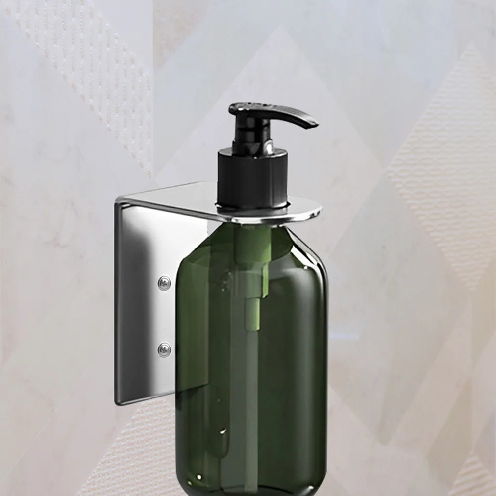 

2Pcs Soap Dispenser Wall Mount Stainless Steel No-Drill Bathroom Shower Gel Bottle Rack Lotion Dispenser Wall Mounted Hooks