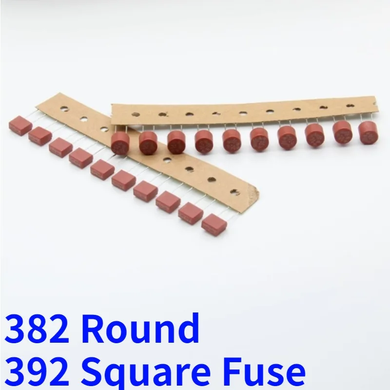 20PCS/100PCS 392 Square 382 Round Fuse wire 250V slow break T1A T2A T3.15A T4A T5A T6.3A