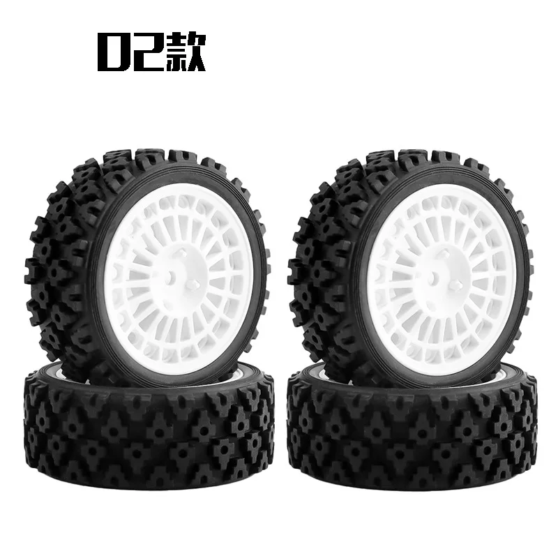 Rc Car Rc Tools Metal Beadlock Rubber Wheel Tires For Tamiya Xv01 Xv02 Tamiya Lc PTG 1/10 Rally Pineapple Tires + Plastic Wheels