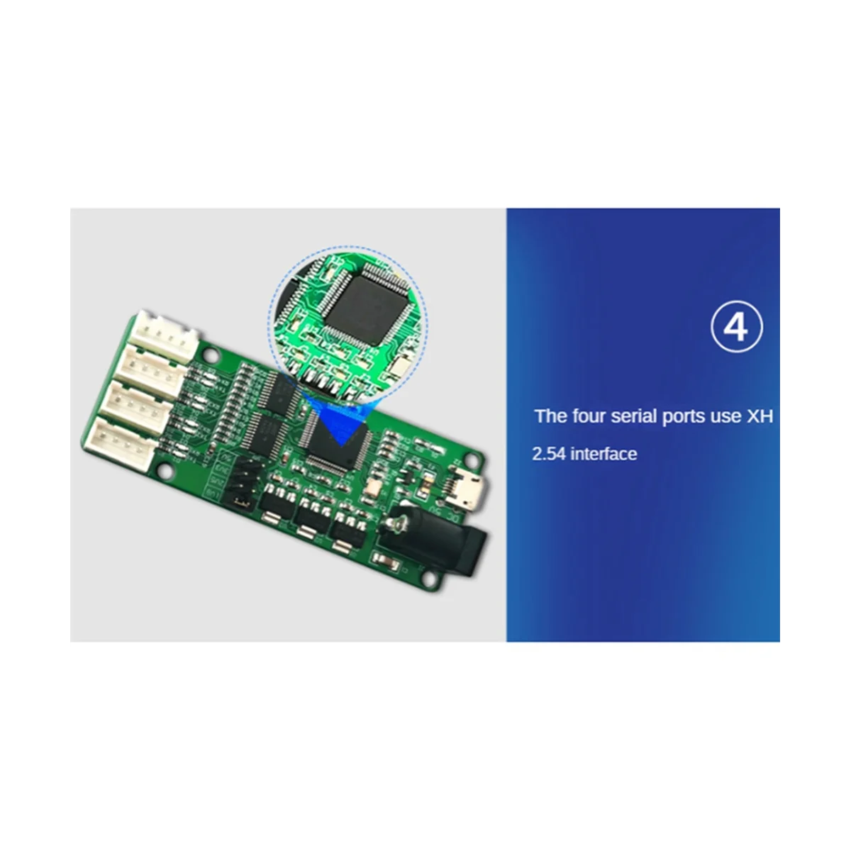 Seriële Poort Module Uart Usb Naar 4 Way Ttl Ft4232 Chip Dc 5V Converter Board Voor Apparatuur