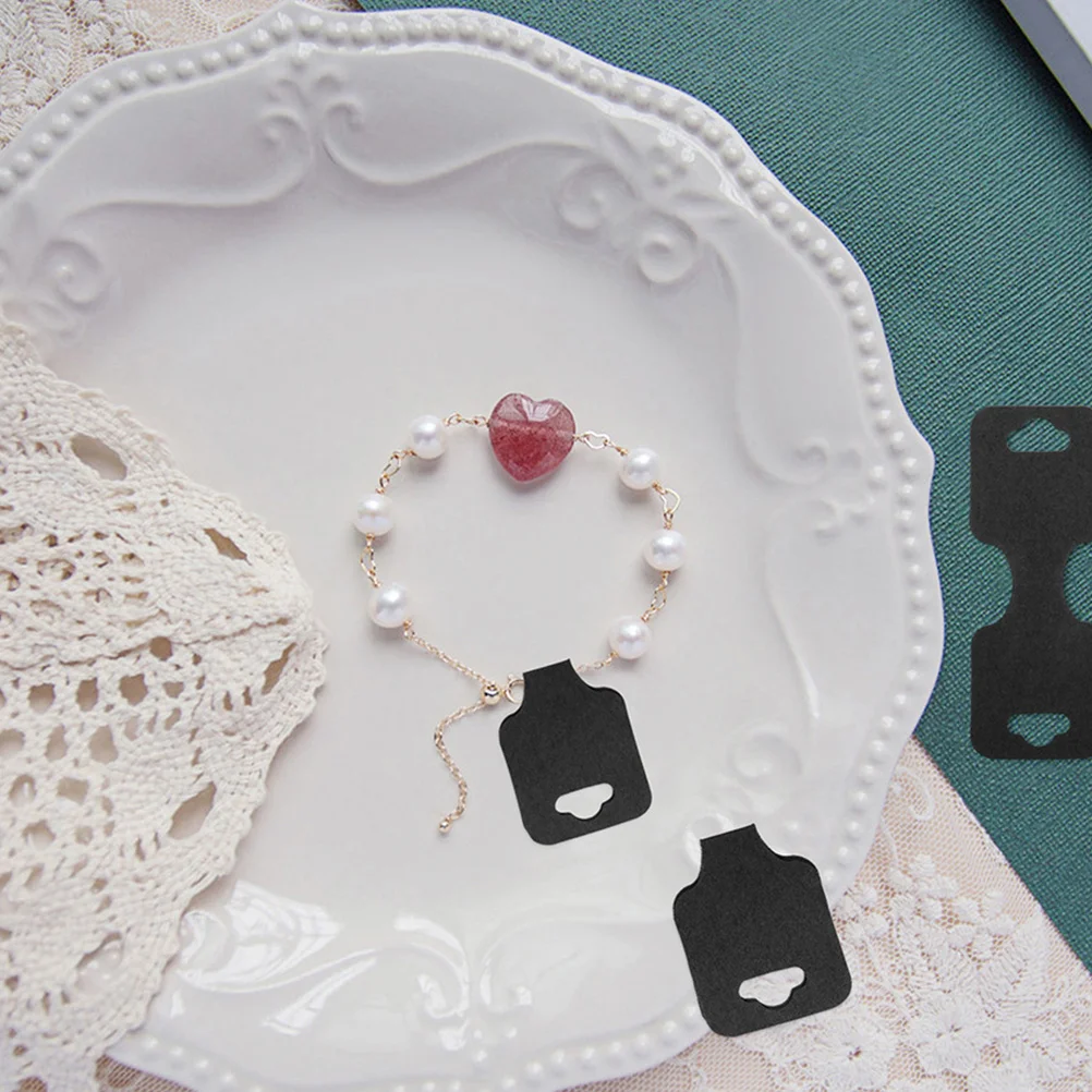 

50Pcs Jewelry Display Cards Folding Blank Necklace Bracelet Ring Tags Keychain Packaging Necklace Card Holder Ring Cards