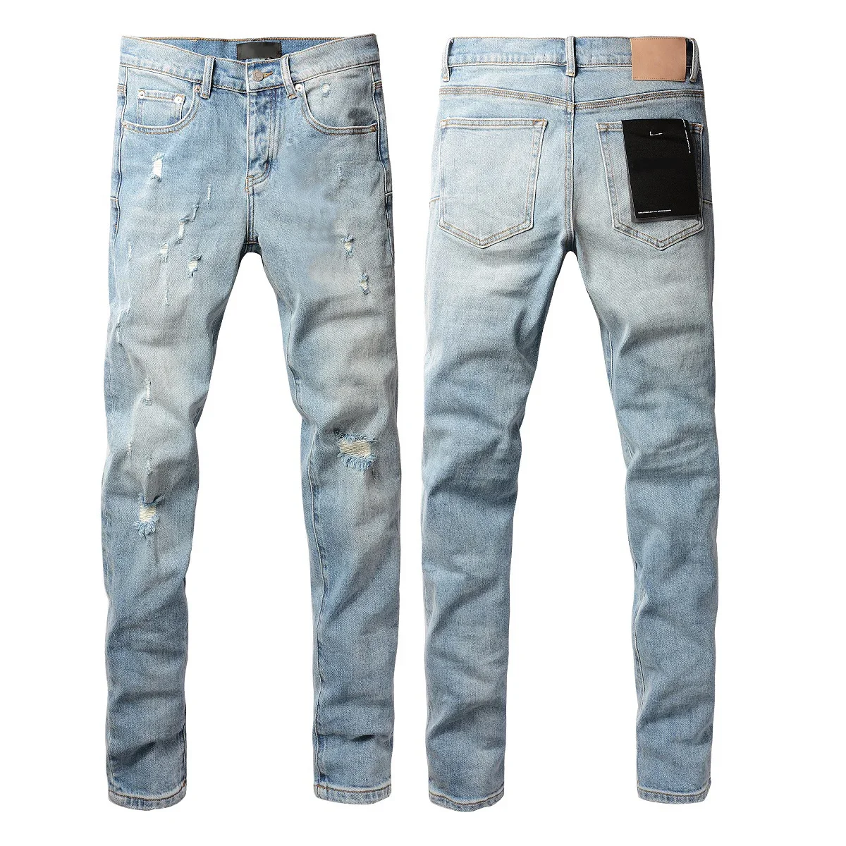

Purples Jeans 2025 American Light Blue Ripped 9075 Pants