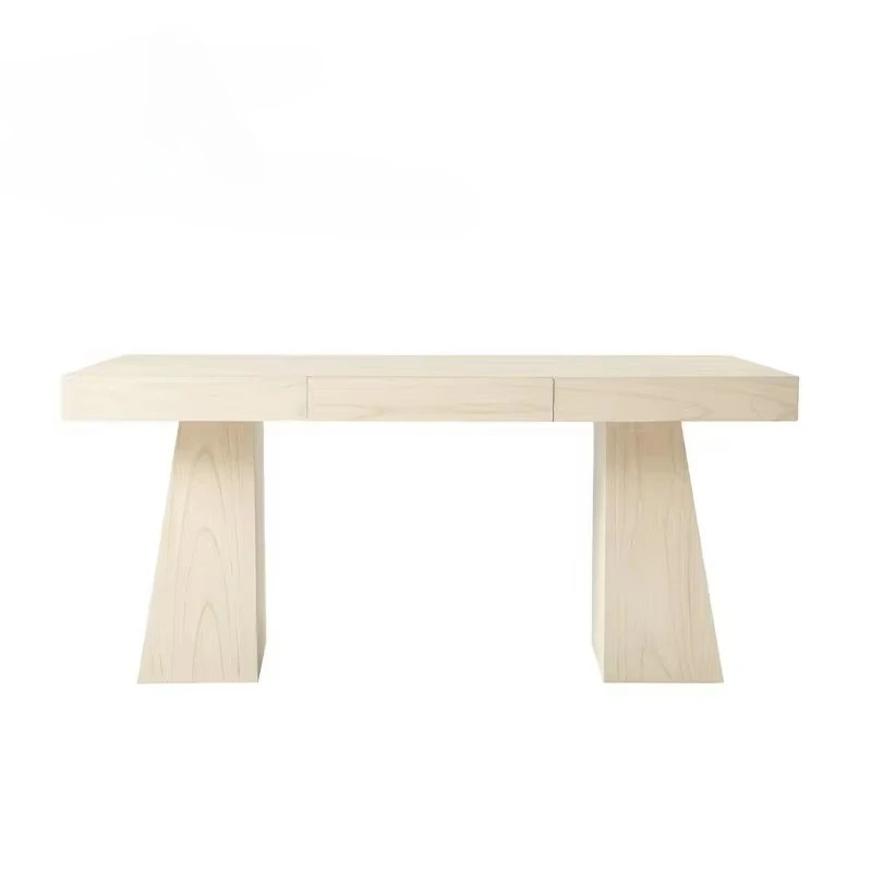 

Contemporary Design Learning Office Modern Simple Table boss Computer Writing Gaming Custom Bleached Oak Desk with Drawer