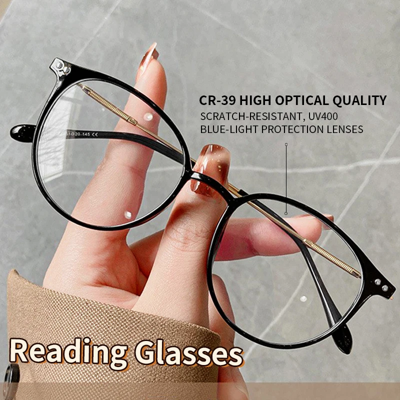 

Blue Light Blocking Reading Glasses for Women, Stylish Presbyopic Glasses,Hard Resin lens