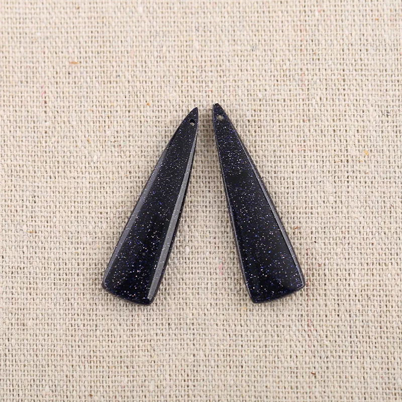 

B&F Drop Blue Glodstone Pendant Beads, Handmade Natural stones beads, Polished Stones for jewelry Making Supplies