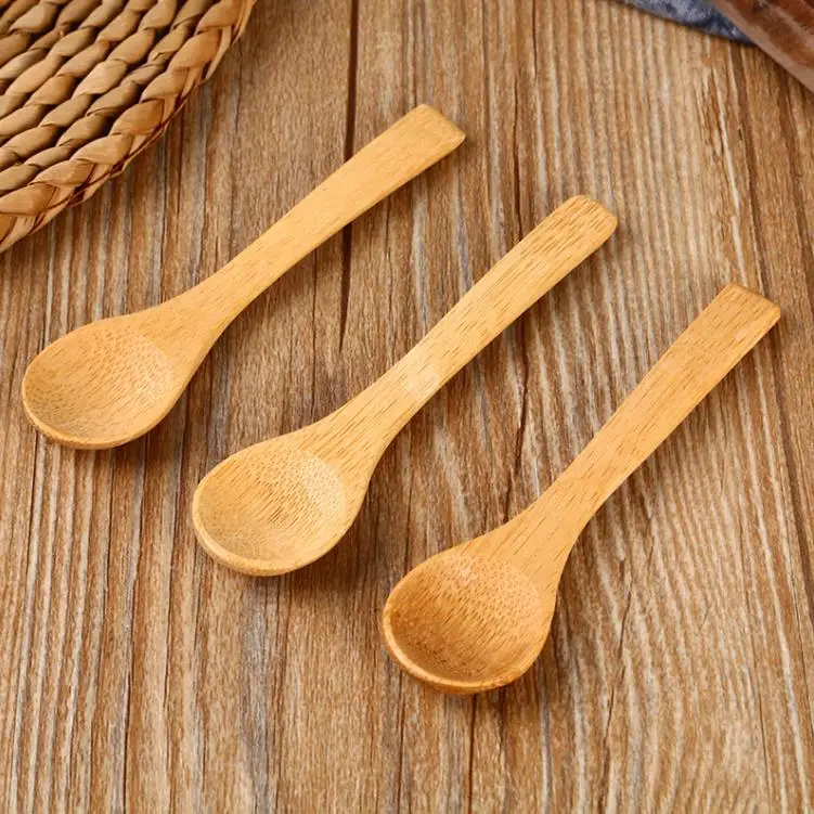 

1000pcs Small Mini Wooden Round Bamboo Spoon Soup Tea Coffee Salt Spoon Jam Scoop DIY Kitchen Cooking Utensil Tool SN4074