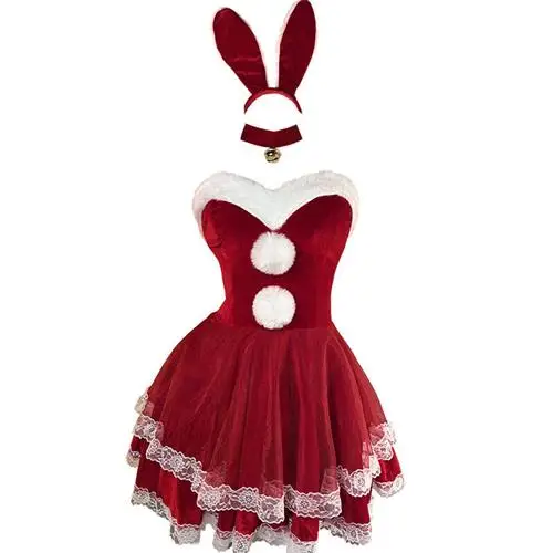 مثير loween الاسمية زي أرنب خادمة مجموعة تأثيري orm فام أرنب مثير السنة الجديدة Cisas الملابس النسائية Faion