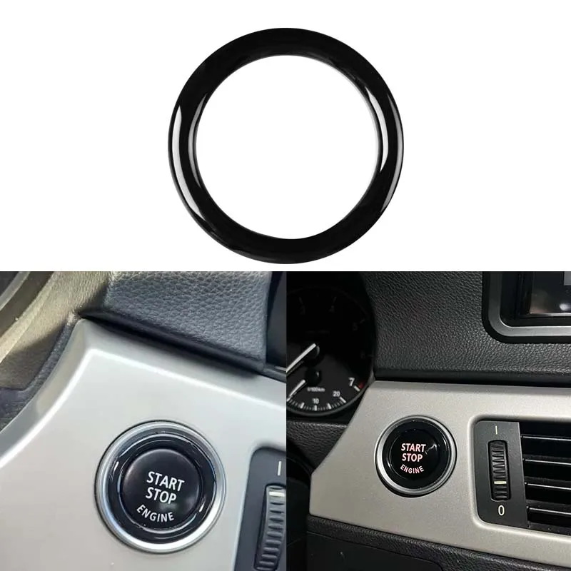 

Car Engine Start Stop Button Ignition Circle Ring Sticker Trim DIY Car Decoration For BMW Old Three Series E90 E92 E93 320i Z4