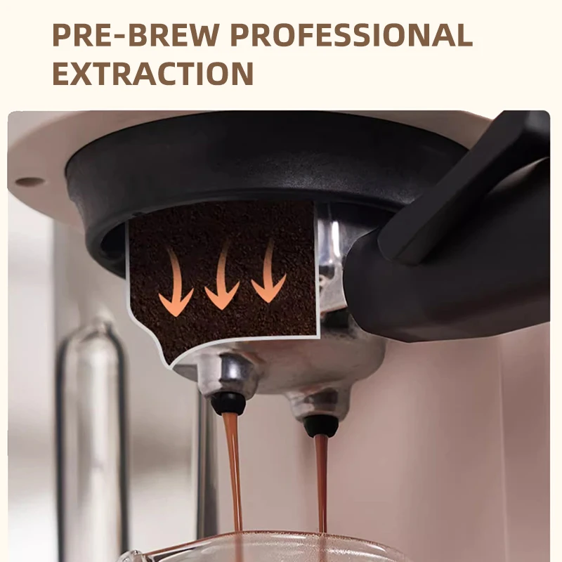 HiBREW-cafetera Espresso semiautomática con molinillo, máquina de sistema de espumación de leche, capuchino y Latte, 20 Bar, H14