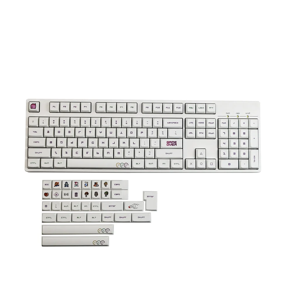 Imagem -06 - Iso da Sublimação da Tintura do Perfil do Keycap Xda do Jogo de Vídeo de Pbt Incorpora o Deslocamento dos Keycaps 1.75u 2u 2.25u para o Interruptor Mecânico do Teclado mx