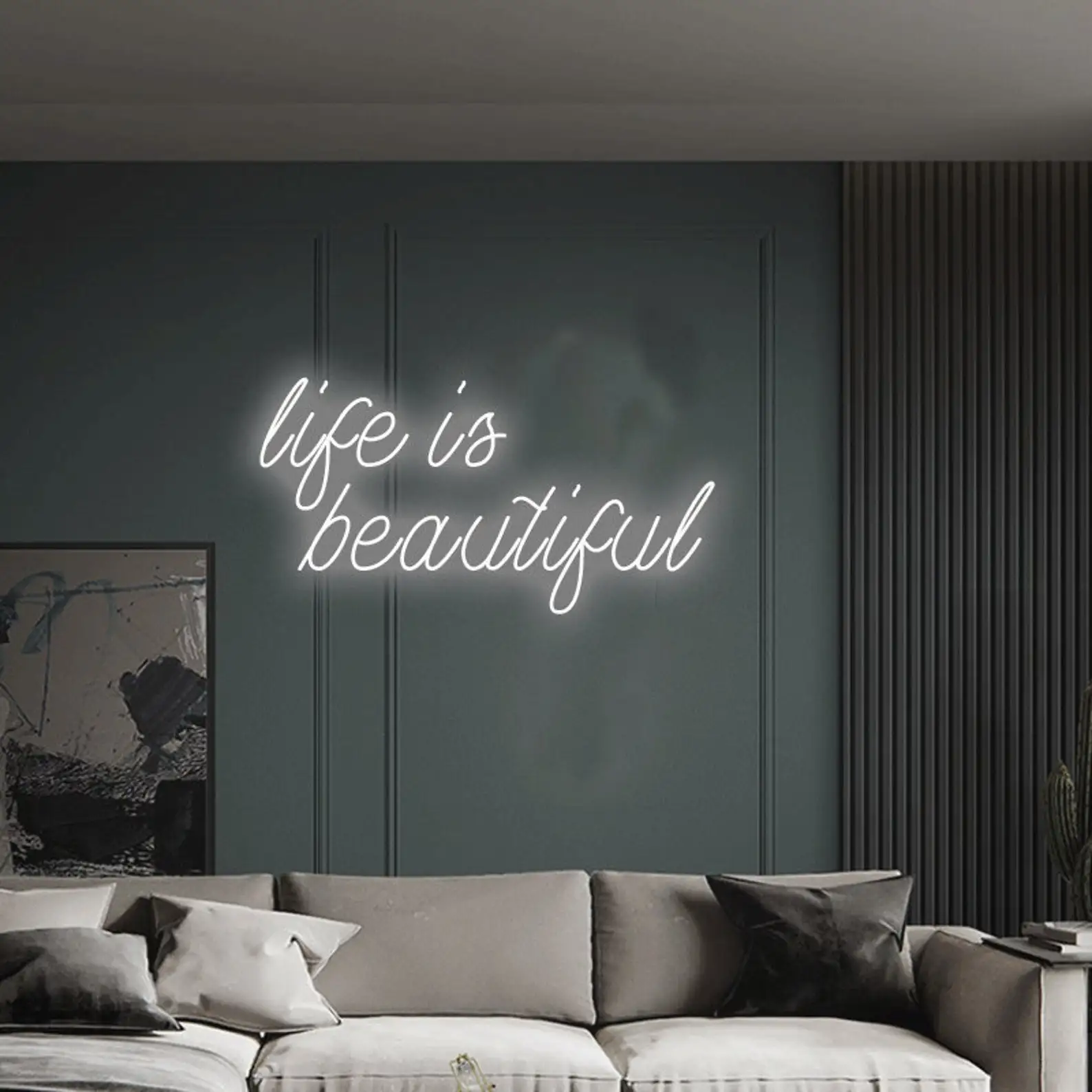 

Life is Beautiful Neon Sign Custom Inspiring slogans Wall Art Decor Bedroom Living Room Home Decor
