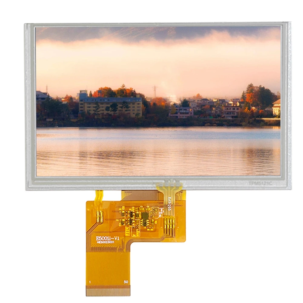 5 Inch TFT LCD Display Module 800*480 RGB IPS 40Pin 3.3V ILITTEK Driver 500 Illumination Capacitive Resistance Touch Screen