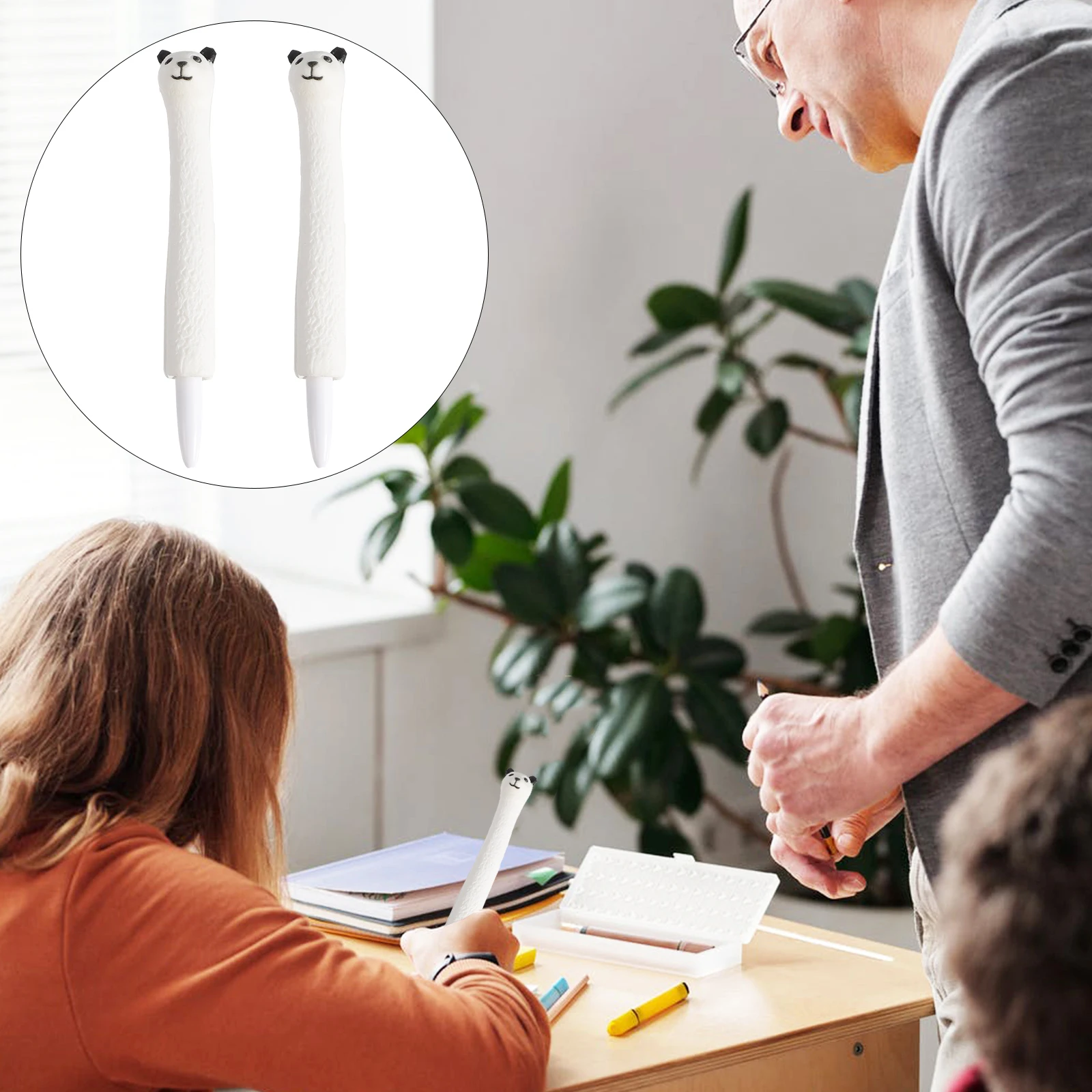 

2pcs Adorable Alpaca Stress Relief Gel Pens Lightweight Squeeze Writing Pens For Students Creative Stationery Depression