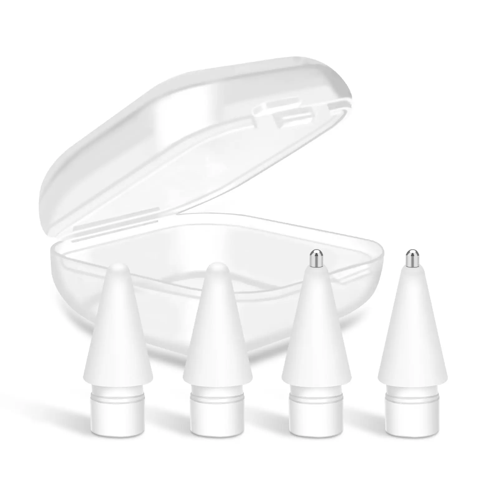 Replacement Tips for Apple Pencil, Wear-resistant Metal Tips, Compatible with Apple Pencil 1st & 2nd Generation, iPad Stylus Acc