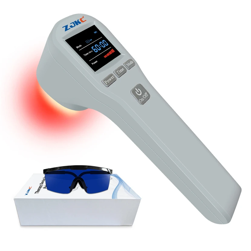 ZJKC Infravermelho Laser Terapia para Alívio das Dores, Reparação Profunda Do Tecido, Equipamento De Fisioterapia, Pet Laser Light, 650nm * 16 + 808nm * 4