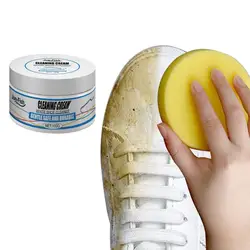 Household White Shoe Cleaning Cream Sneaker Stain Cleaning Foam Cleaner Shoes Whitening Cleansing Tool With Sponge