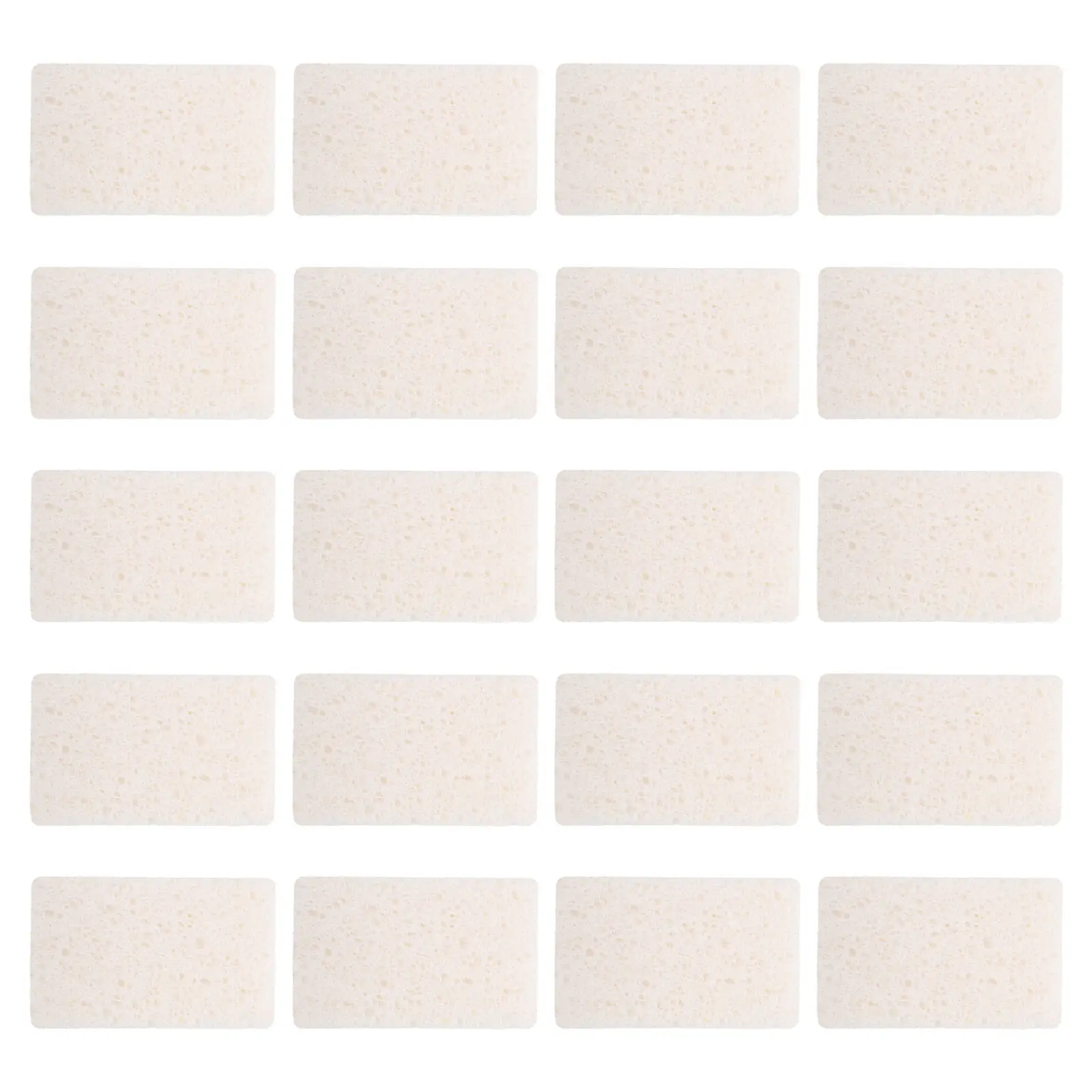 

20 шт. кухонных губок из древесной целлюлозы с высокой абсорбцией, не царапающие поверхности, многоразовые, для мытья посуды