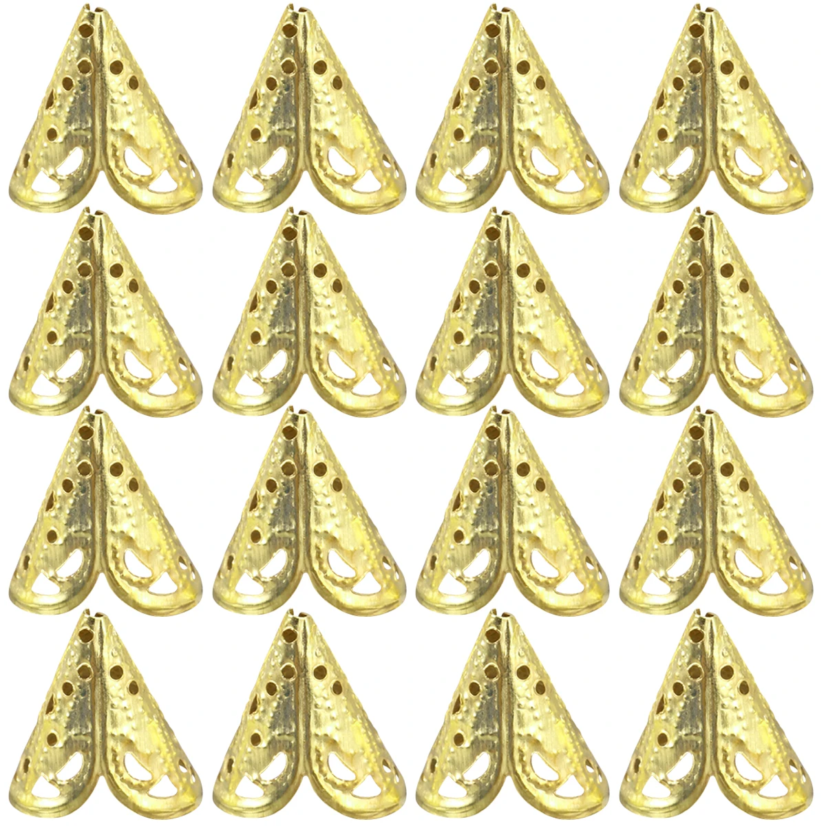 

50 Pcs Umbrella Flower Hat Artistic Jewelry Making Bead Caps Beads for Jewellery Filigree Earring Cones