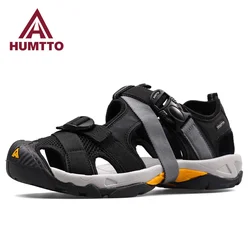 HUMTTO Summer Outdoor Sandals for Men Breathable Hiking Shoes Water Beach Mens Sandals Camping Fishing Climbing Aqua Man Sneaker