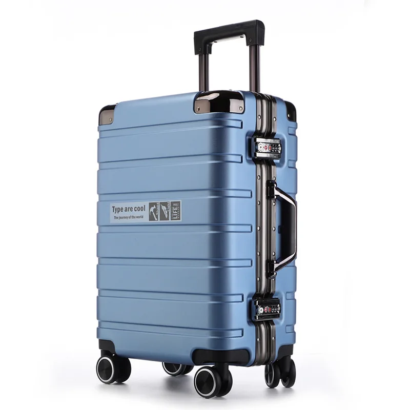 

Frosted Durable Luggage Aluminum Frame Password Strong Trolley Case24Female Male28Inch Boarding Leather Large Travel Suitcase30