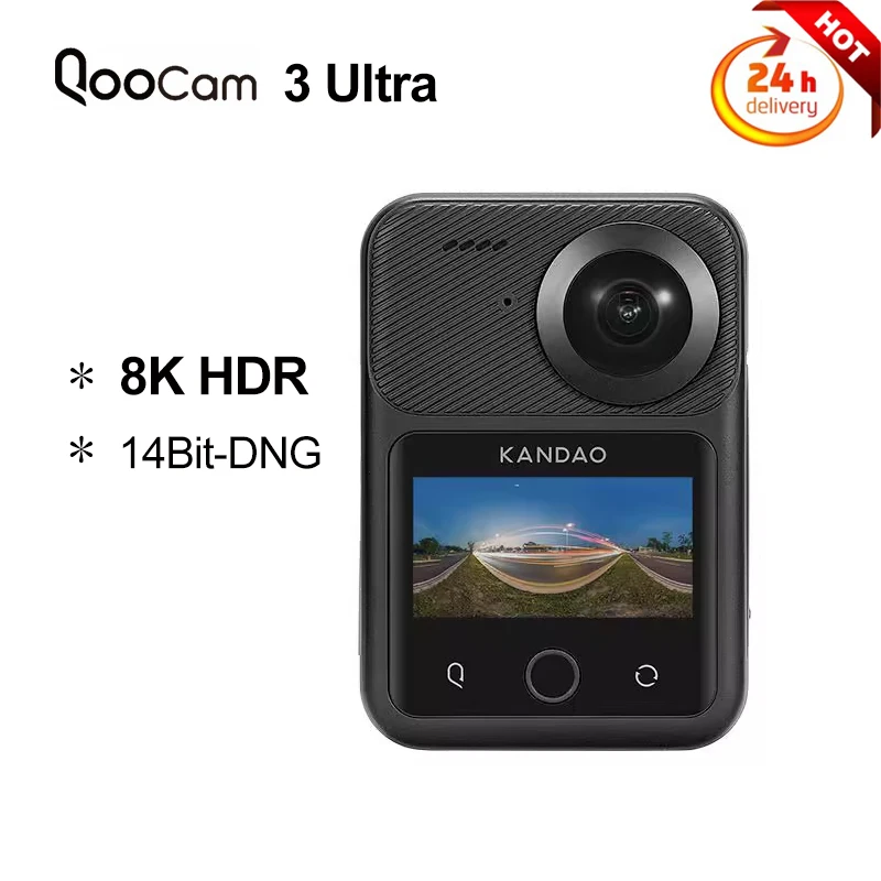 

Kandao Qoocam 3 Ultra Panoramic Camera Waterproof 8K 30Fps Wireless Camera with Full HD Screen for Outdoor Travel Riding