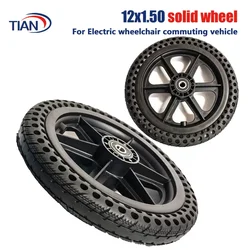 12 Inch  12* 1.5 Elderly Scooter Electric Wheelchair Tire Front Wheel 12x1.50 Honeycomb Solid  Assembly