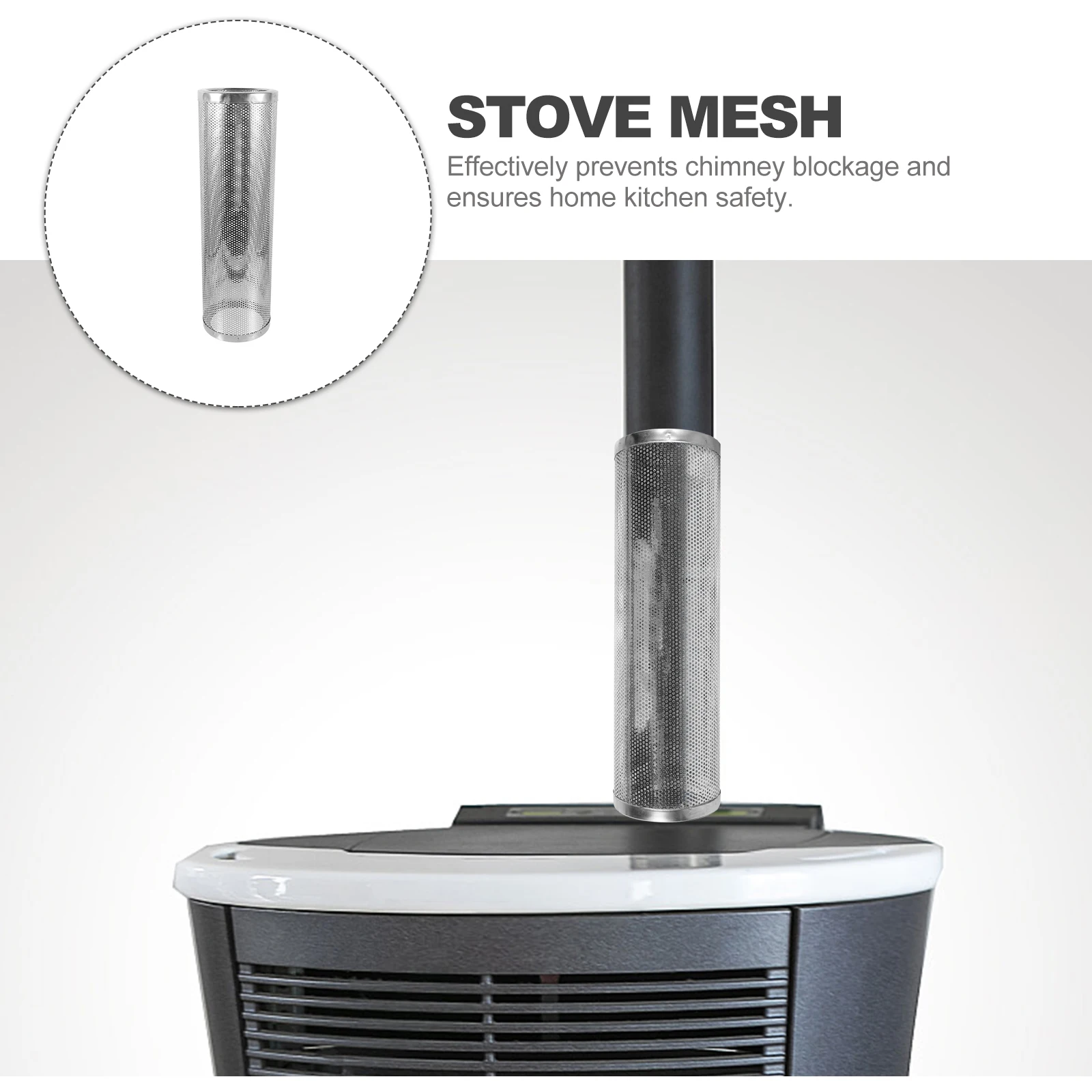 

Stove Pipe Heat Resistant Mesh Cover 38cm Durable Stainless Steel Chimney Guard Protective Hose Outdoor Stove Accessories