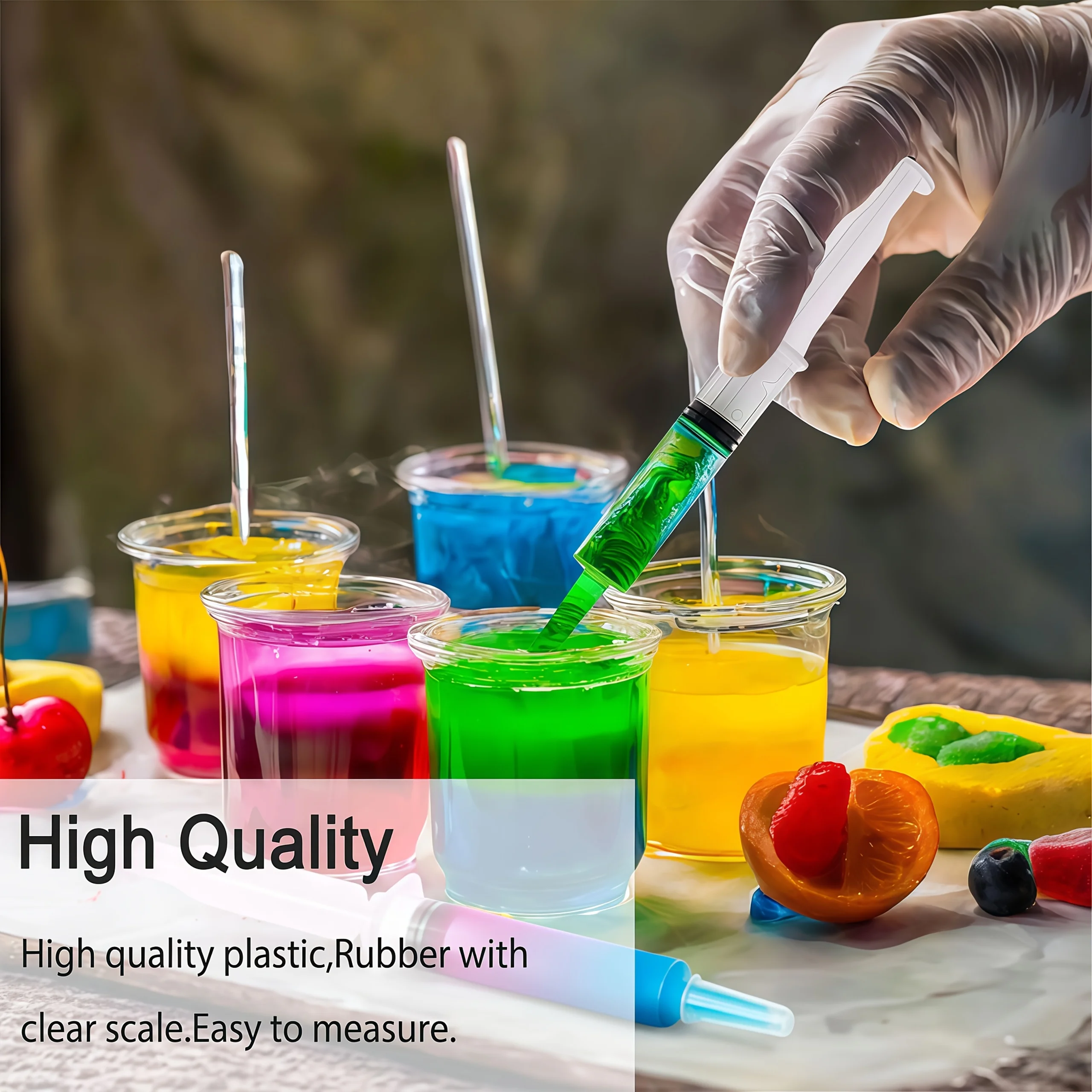 50Pcs Syringes + 50Pcs White Caps, Available in 4 Sizes: 1ml, 3ml, 5ml, 10ml, Liquid Syringes, Laboratory Supplies, Industrial Use, Also Suitable for Feeding Small Animals, Transferring Liquid Ink, Applying Glue, and Watering Plants view 3