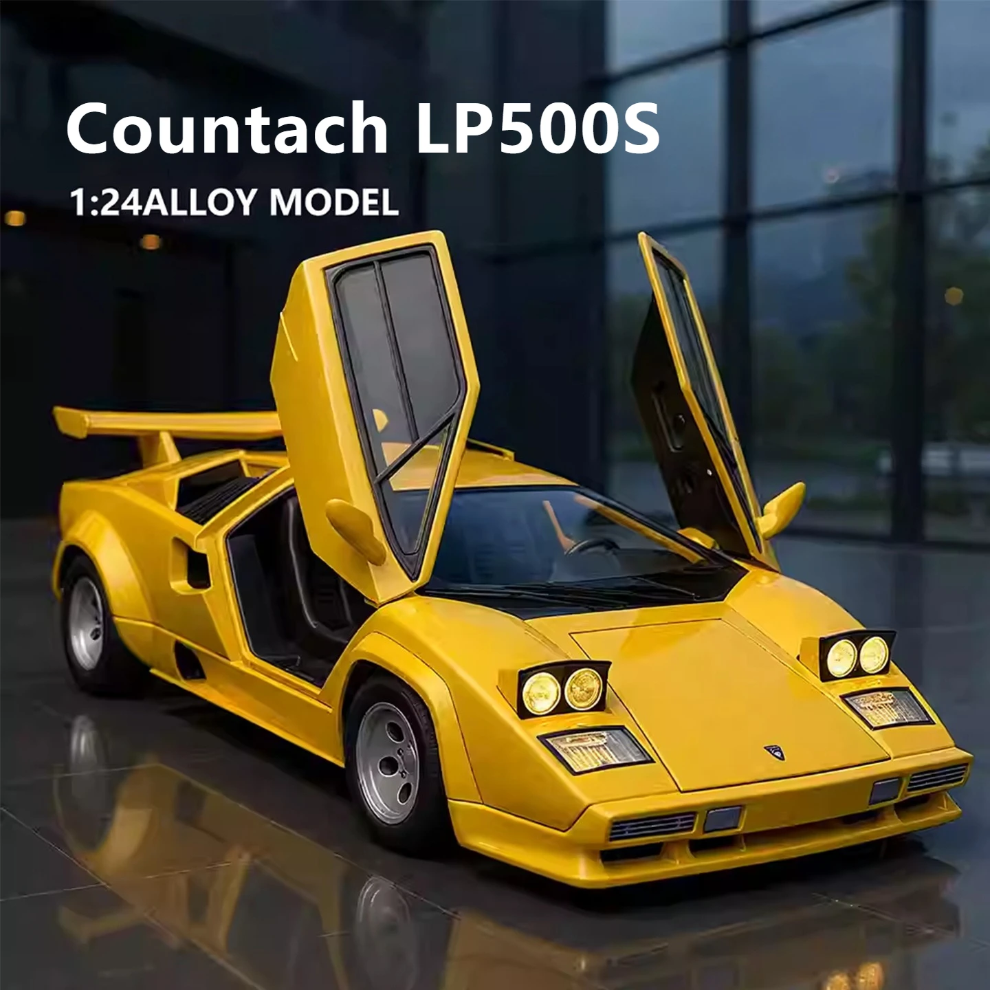 

1:24 Countach LP500S Alloy Metal Diecast Sports Car Model Toy Sound & Light Vehicle Toys For Boy Children Gifts