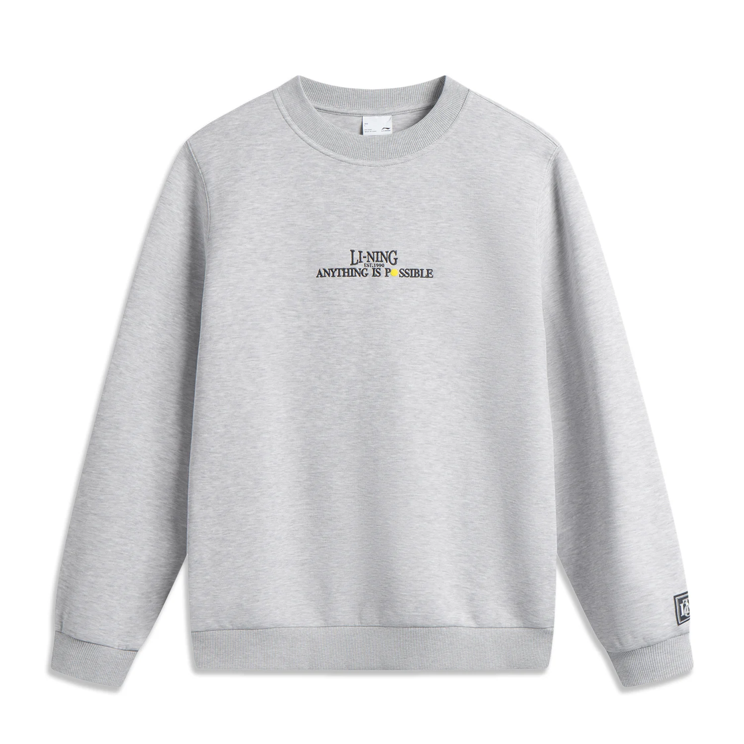 Li-Ning Men's Sports Style Sweatshirts Long Sleeve RECYCLED FIBER 64%Cotton 36%Polyester Reguler Fit LiNing Pullover AWDV567 image 4