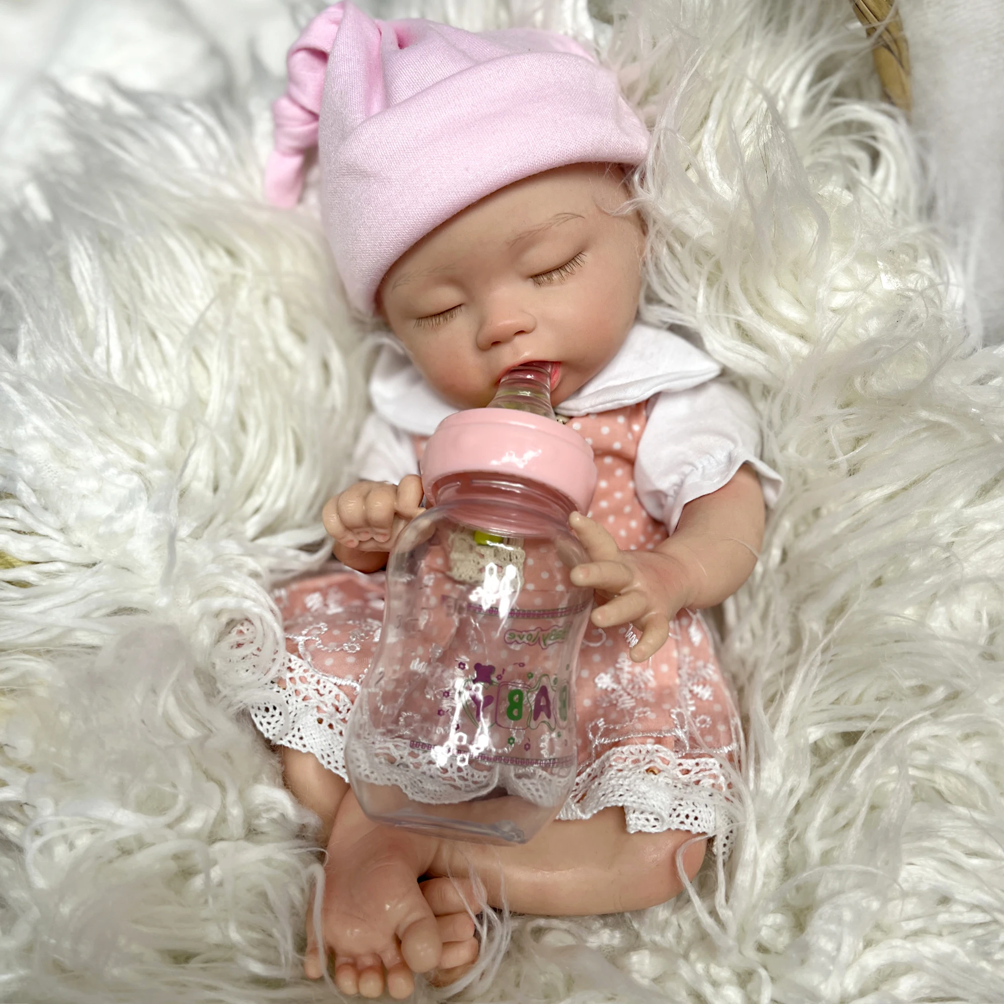 

Attyi 13inch Reborn Baby Dolls Full Body Soft Silicone Can Drink Water and Pee Lifelike Realistic Newborn Dolls muñecas