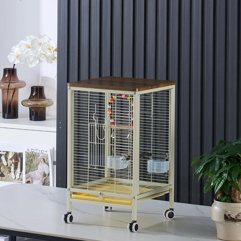 

Железная художественная клетка для попугая, портативная клетка для курицы, клетка для птиц, кожа тигра, корелла, большая домашняя клетка для попугая