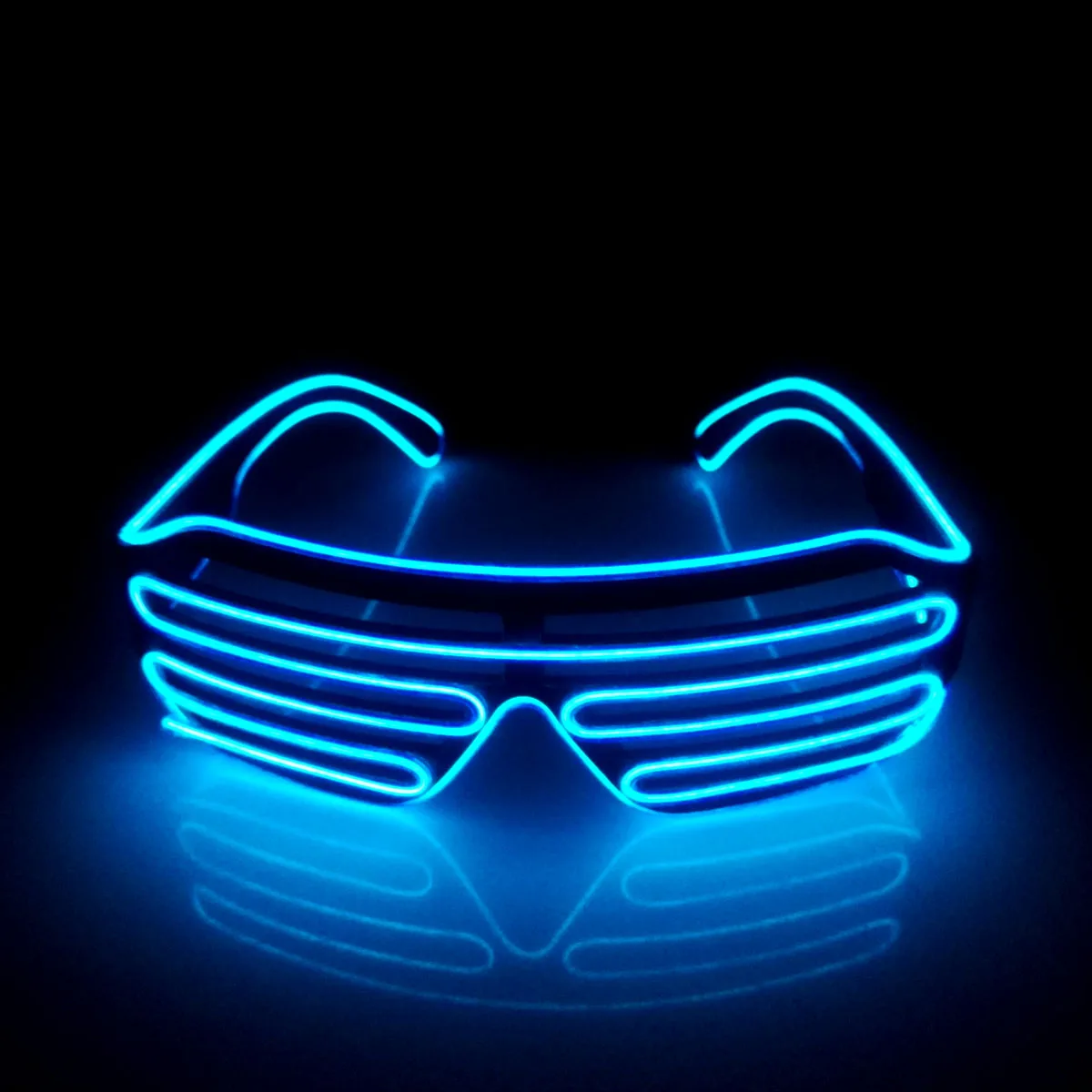 New Arrival LED glowing Glasses Flashing Luminous Rave Glasses Neon Light Up Shutter Glasses For Men Women Halloween Porps