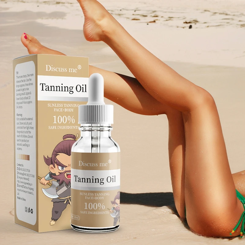 30ml Selbst-Gerben Öl Bronzer Haut Tanning für Körper Lotion Tan Enhancer Sunless Tanning Tropfen Natürliche Bronze Haut körper Tan Öl