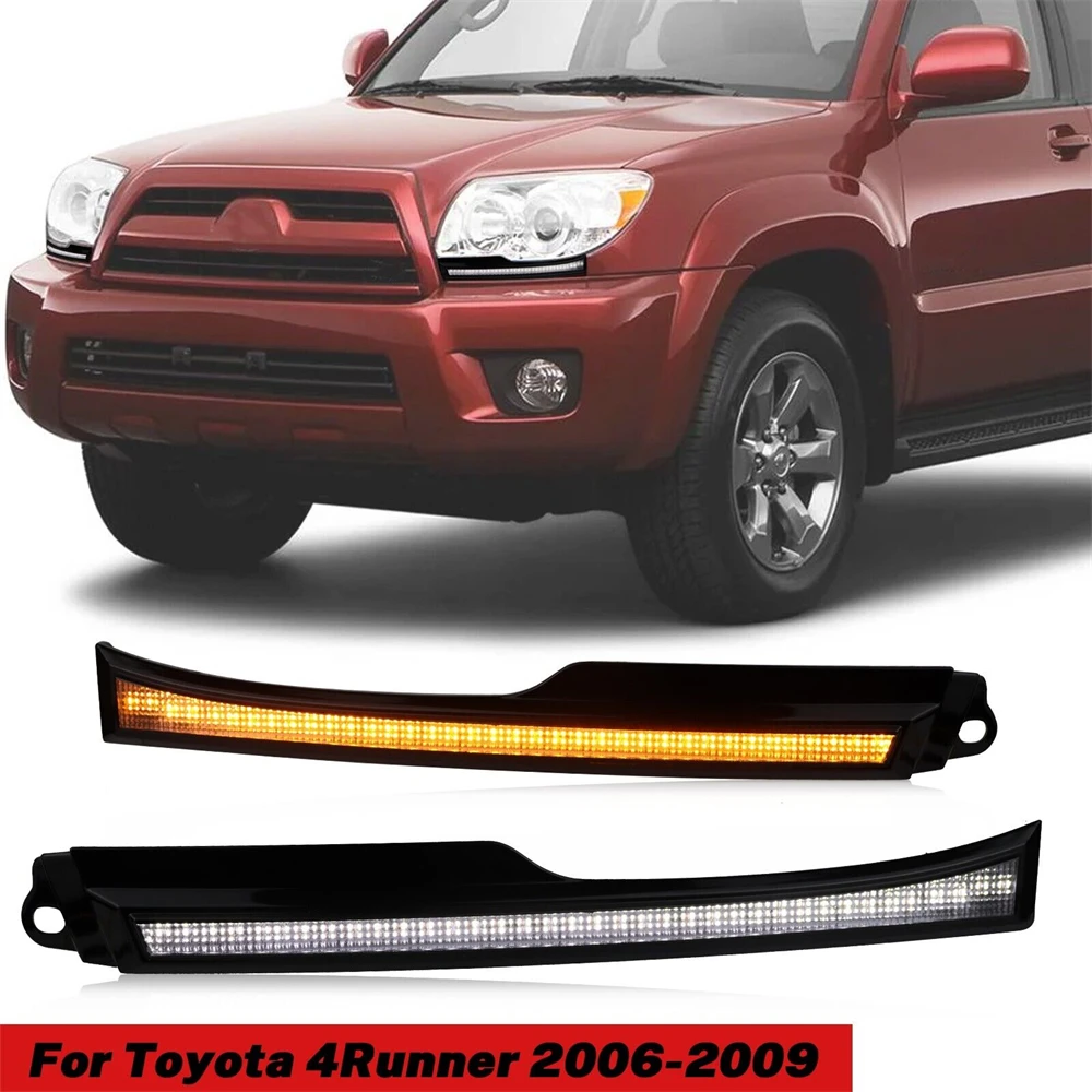 

LED Front Side Marker Headlights For Toyota 4Runner 2006-2009 Accessories DRL Turn Signals Assembly Bulb Auto Exterior Parts HOT