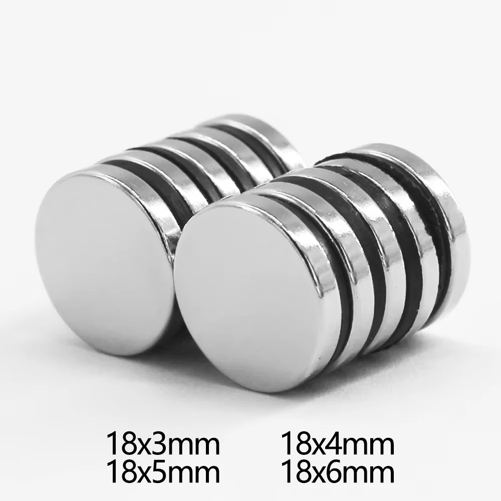 18x3mm 18x4mm 18x5 18x6 Neodymium Disc Magnet 18x3 18*4 Strong Powerful Magnets 18*5 18*6  Thick Round Rare Earth Magnet 18*3