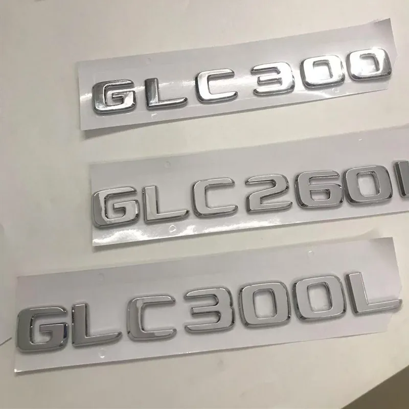 سيارة جذع الكلمات شعار شارة شعار الشارات ملصق لمرسيدس بنز GLC GLC63 GLC200 GLC220 GLC250 GLC260 GLC300 GLC350 X253 X254 #2