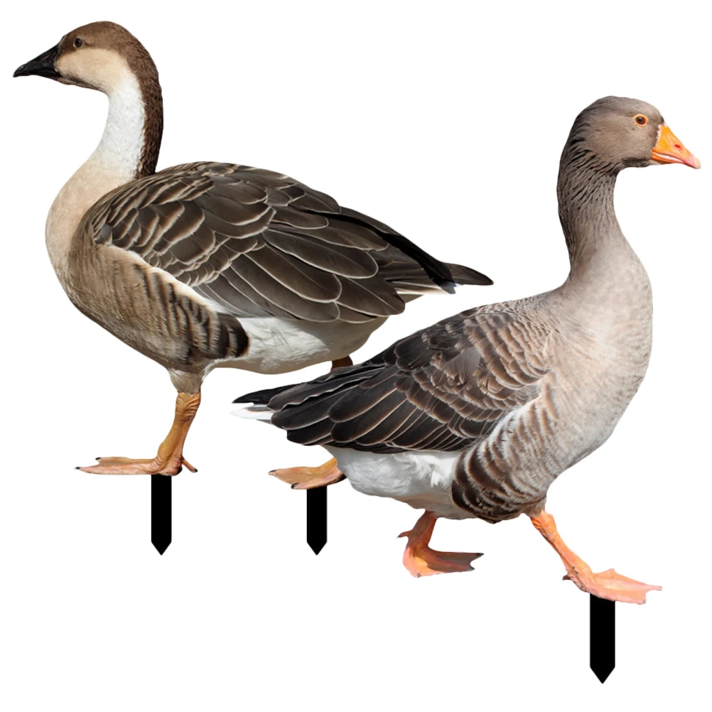 

2 Pcs Acrylic Animal Garden Stakes Lightweight Compact Decorative Ornaments Yard Display Outdoor Patio Lawn Courtyard Park