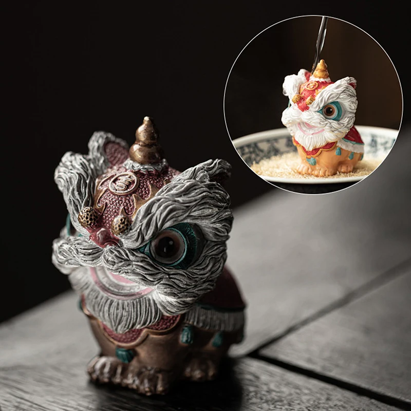 Color-changing Tea Pet, Lion Dance, Auspicious Tea Table Decoration, Lion Dance, New Chinese Style Home Tea Pet, Lucky Doll