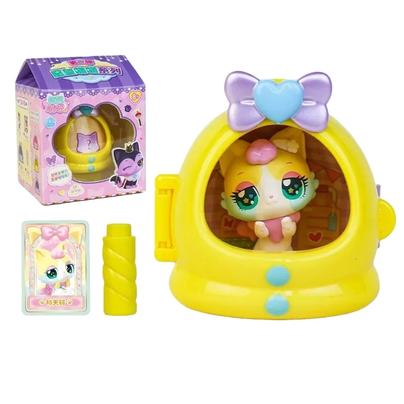 Cute Wish Cat Toy Blind Box Second Round Internet Famous Kitty House Trendy Collectible Figure Plaything For Birthday Gift Toys - view 6