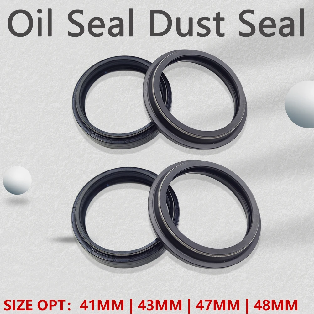Motorcycle Front Fork Damper Oil Seal And Dust Cover Sealed O-Ring 41mm 43mm 47mm 48mm For KTM HUSQVARNA HONDA YAMAHA KAWASAKI