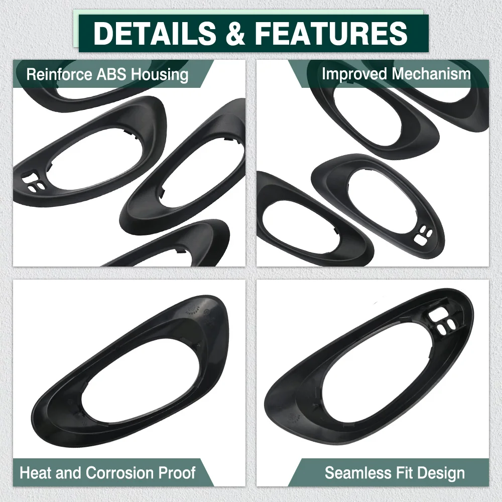4PCS Car Interior Door Handle Cover Trim Bezel for Chevrolet Trailblazer 2002 2003 2004 2005 2006 2007 2008 2009 Left Hand Drive - view 5